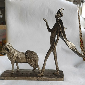 工藝品廠(chǎng)家本廠(chǎng)為涼山客戶(hù)定制展會(huì)禮品牧羊人擺件
